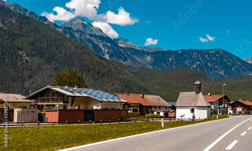 Beautiful alpine view with a chapel near Soelden, Oetztal, Tyrol, Austria