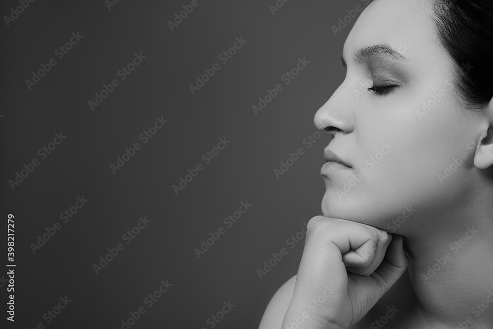 Fototapeta premium sad female portrait