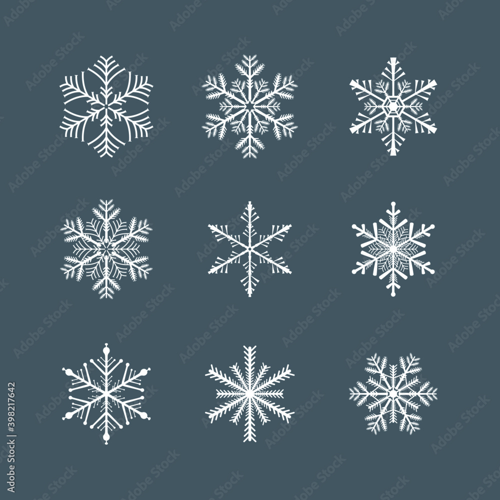 snowflakes with gray background snowflakes with gray background