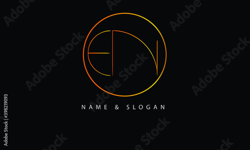 NE, EN, N, E abstract letters logo monogram