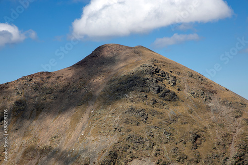 Dry and rocky landscape of Pyrenees Mountains in Spain