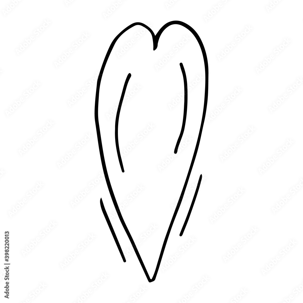 Vibrating heart. Doodle outline vector element. Saint Valentins day. Declaration of love. Vibrating heart. Doodle outline vector element. Saint Valentins day. Declaration of love.