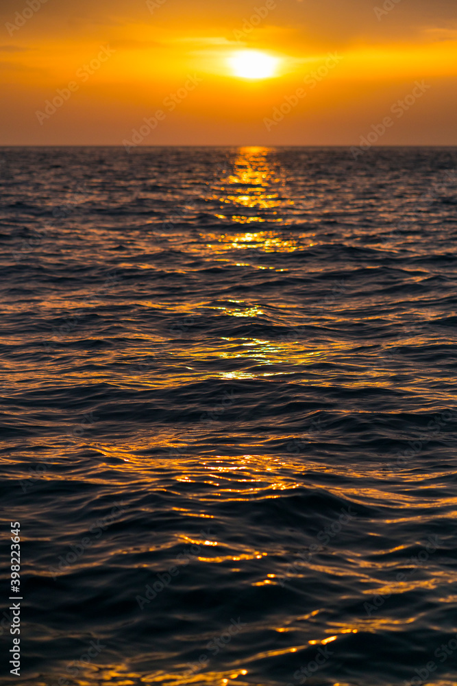Sunrise in Cantabrian Sea, MOC - MONTAÑA ORIENTAL COSTERA, Laredo, Cantabria, Spain, Europe