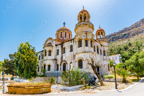 Fototapeta Naklejka Na Ścianę i Meble -  St George of Horafia Church view in Kastellorizo Island. Katellorizo is populer tourist destination in Greece.