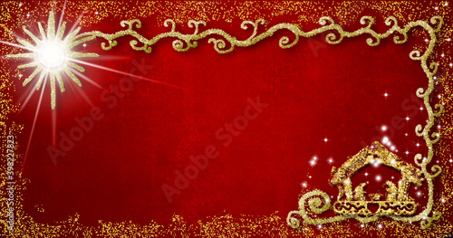 Christmas religious greeting background.