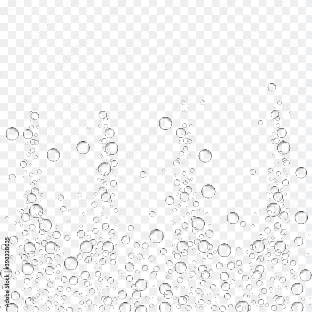 Bubbles in water on transparent background. Bubbles in water for wallpaper, texture background and pattern template. Water bubbles, vector background Bubbles in water on transparent background. Bubbles in water for wallpaper, texture background and pattern template. Water bubbles, vector background