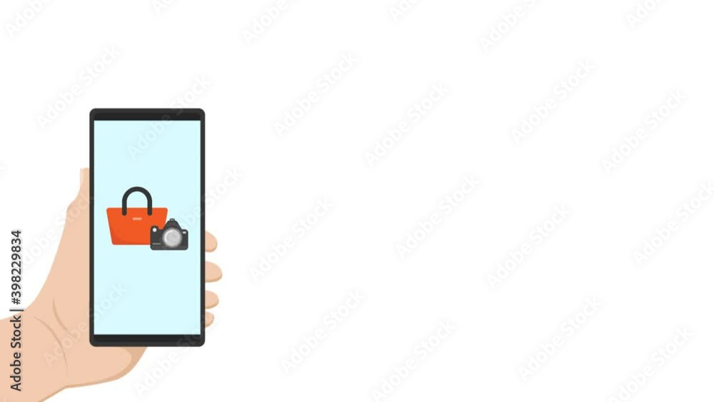 the concept of motion graphics making orders with a smartphone the concept of motion graphics making orders with a smartphone