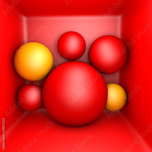 3d illustration. Colorful christmas ball. © Metaphoreman