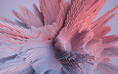 Poster 3D Buntes 3D Objekt futuristisch dynamisch  © Михаил Богданов