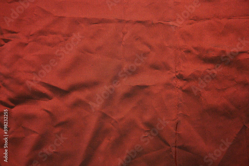 red creased fabric detail