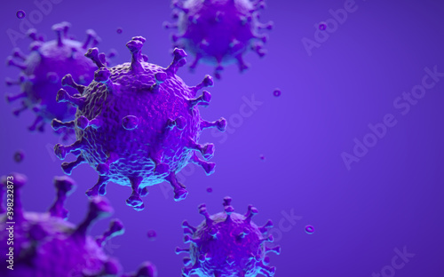 фотографія Coronaviruses influenza 3d render