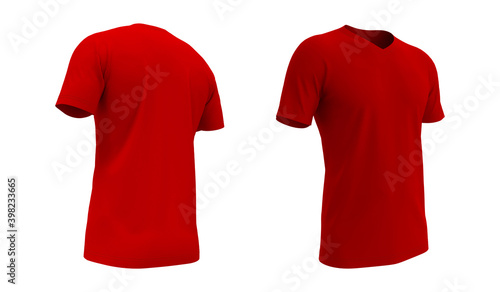 men's short-sleeve t-shirt mockup, 3d illustration, 3d rendering