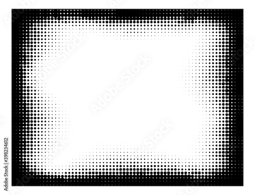 A frame retro pop art half tone border background texture