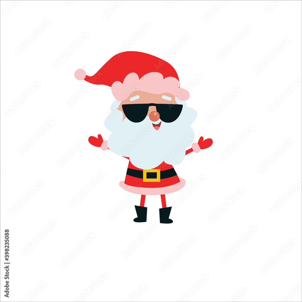 Santa Claus Character Merry Christmas Vector Template Design Illustration