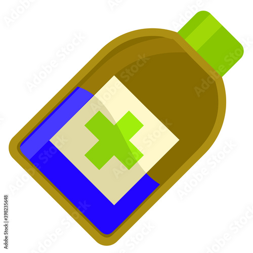 medicine bottle kawaii doodle image. doodle icon image