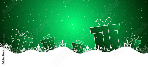 sfondo, regali, neve, fiocchi di neve, regalo di natale