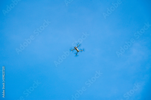 drone fly in blue sky