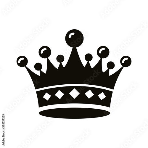 crown queen royal style silhouette icon