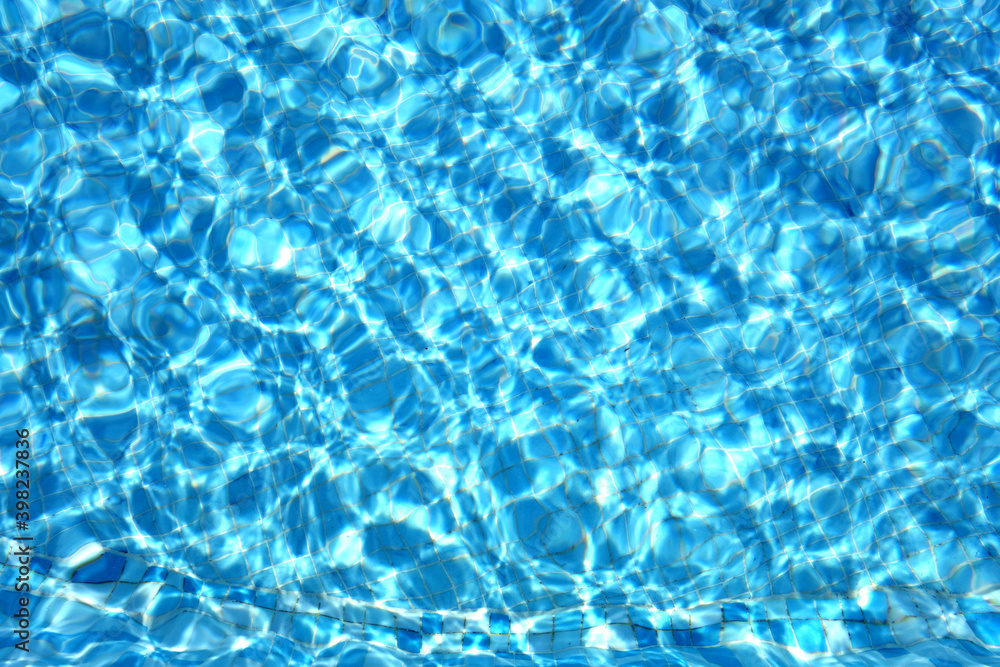 Swimming pool water surface.