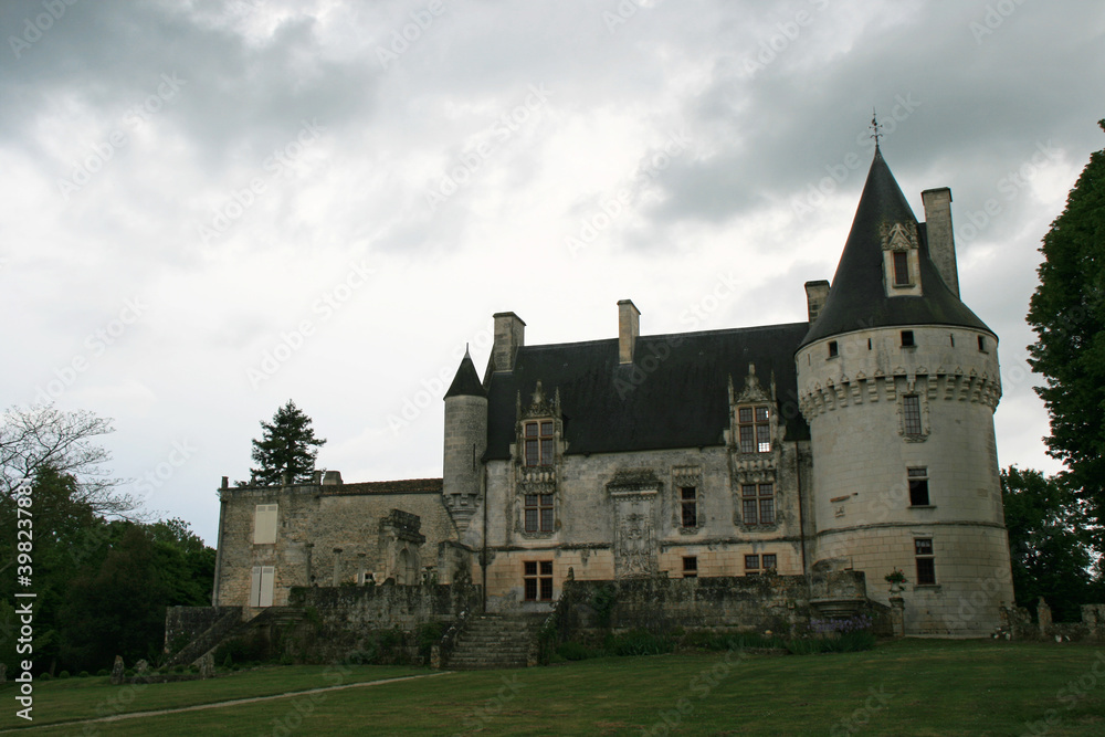 medieval castle in crazannes in france