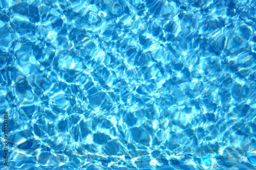 Swimming pool water surface.