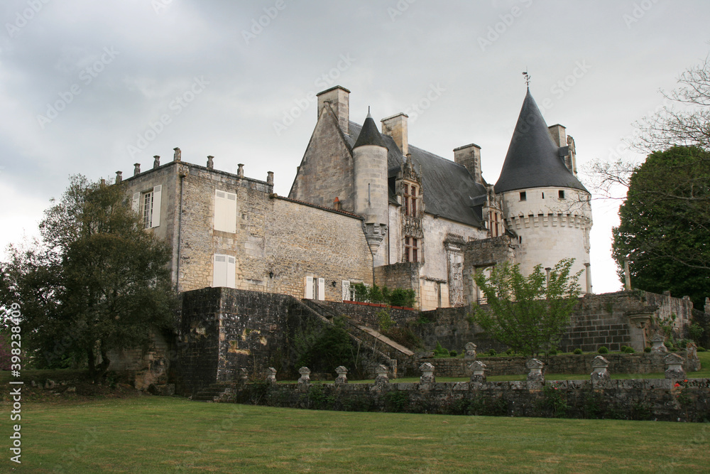 medieval castle in crazannes in france
