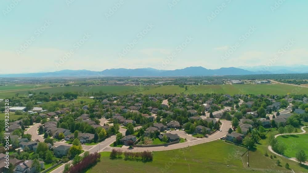 WS POV View of town with mountains in background WS POV View of town with mountains in background