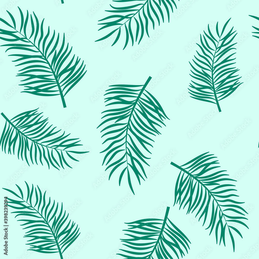 Seamless pattern with leaves. Floral elements. Endless texture for a romantic seasonal design. vector illustration.