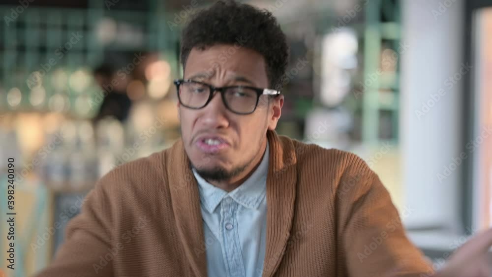 Portrait of Angry African Man Arguing, Shouting Portrait of Angry African Man Arguing, Shouting