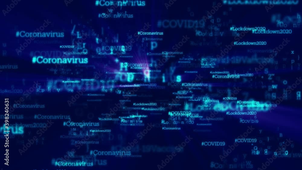 4K Corona virus matrix style concept 4K Corona virus matrix style concept