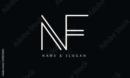 NF, FN, N, F abstract letters logo monogram photo