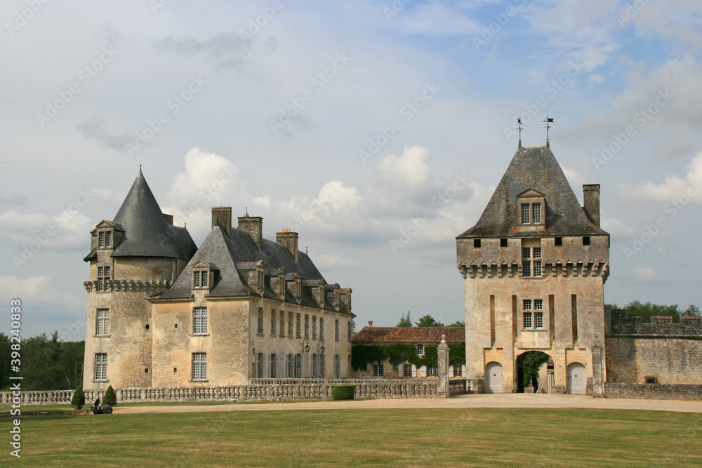 medieval castle (roche-courbon) in saint-porchaire in france medieval castle (roche-courbon) in saint-porchaire in france