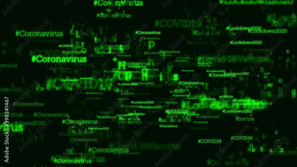 4K Corona virus matrix style concept 4K Corona virus matrix style concept