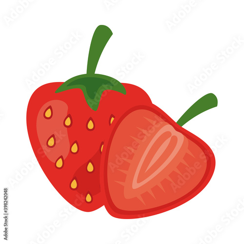 strawberry fresh fruit healthy food icon