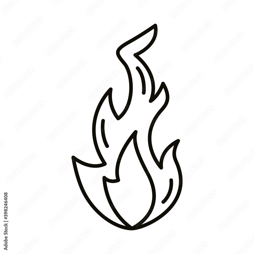 fire flame line style icon fire flame line style icon