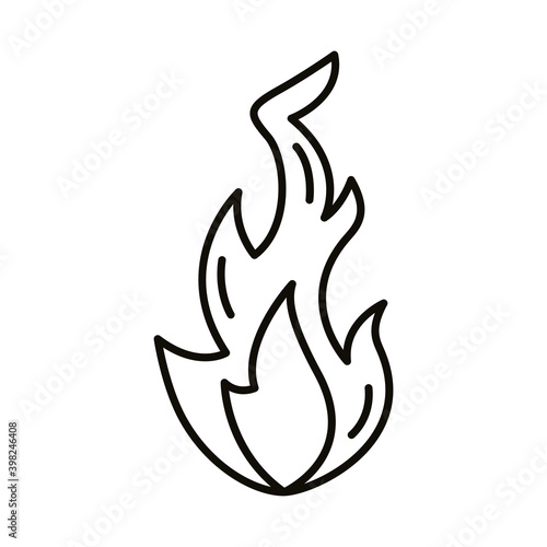 Fototapeta Naklejka Na Ścianę i Meble -  fire flame line style icon