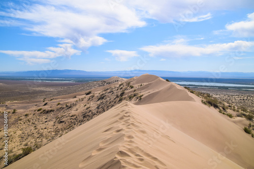 Singing dune (Sand dune) in the Altyn Emel Nationalpark, Kazakhstan