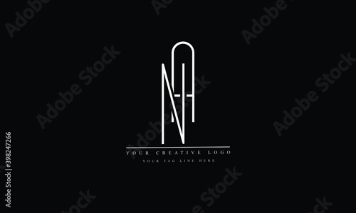 AN, NA, A, N Letter Logo Design with Creative Modern Trendy Typography
