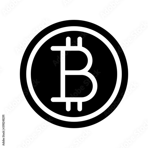 Bitcoin icon vector