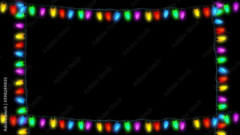 Light Christmas Frame Alpha Loop Light Christmas Frame Alpha Loop