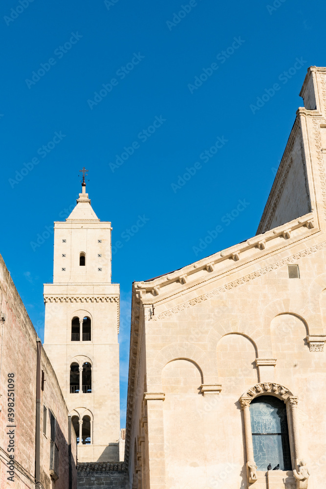 tower of the cathedral in Matera, Italy