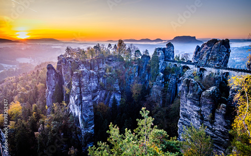 view at the famous bastei hills