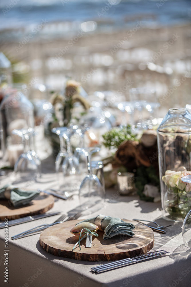 Fototapeta premium christmas table setting