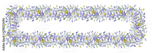 Vector had drawn floral templat. For romantic and easter design