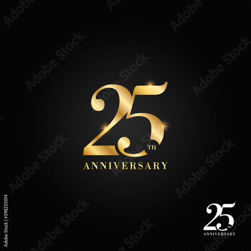 25 years anniversary logo, icon and symbol vector illustration