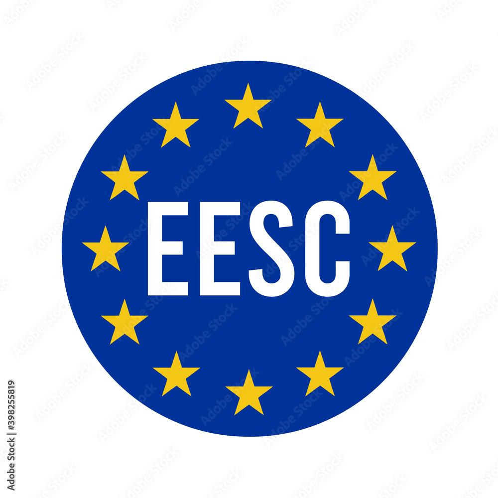 EESC European economic and social committee sign illustration EESC European economic and social committee sign illustration