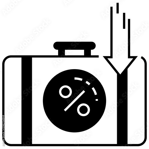 Income Tax Concept, Gift or Windfall profits tax Vector glyph Icon Design, Compulsory Financial charges and Taxation Symbol on White Background, Levy Sign