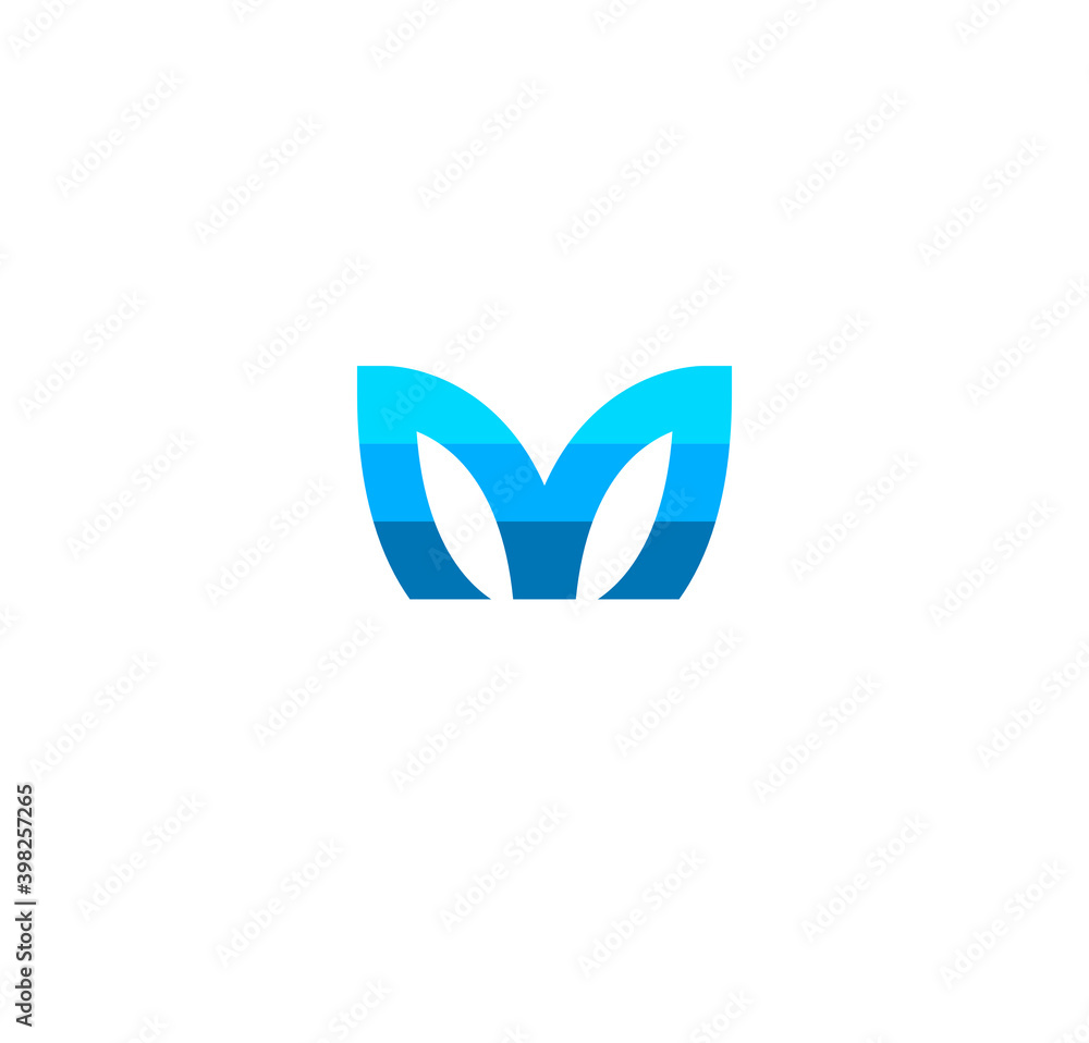 M letter logo with modern style and blue color, suitable for identity logos and initials of the letter M M letter logo with modern style and blue color, suitable for identity logos and initials of the letter M