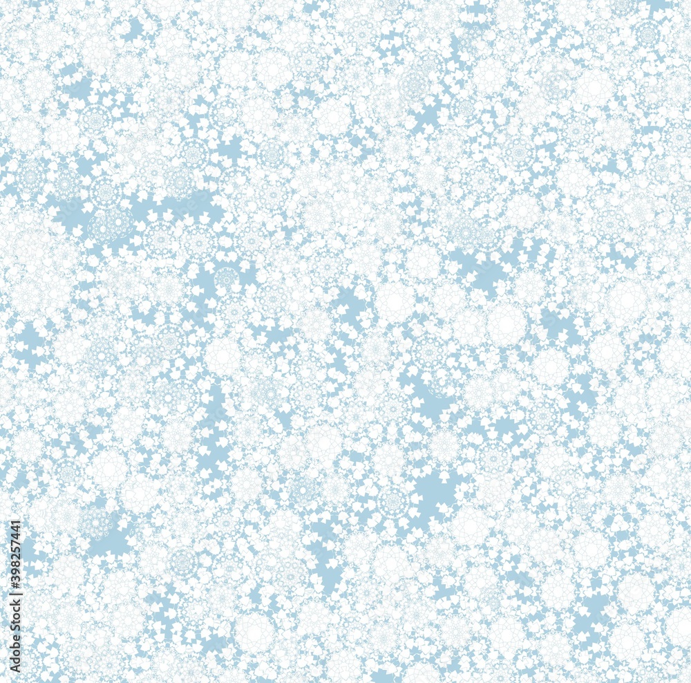 snowflakes on blue background