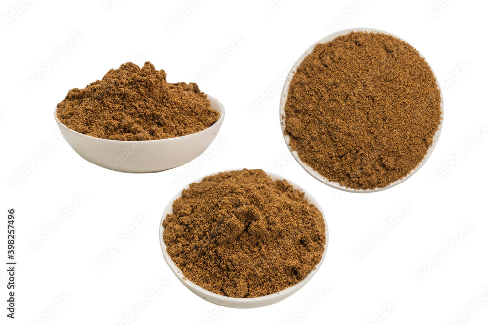 Mix spices in a bowl isolated on white. Mix spices in a bowl isolated on white.